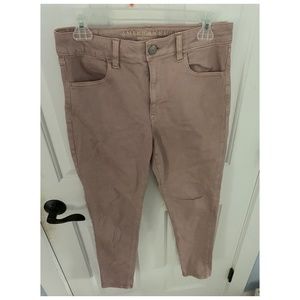 American Eagle Pink Super Stretchy Skinny Jeans